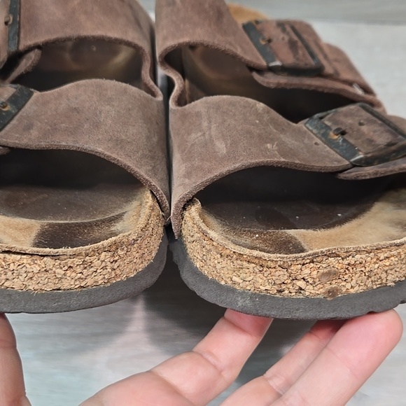 Birkenstock Mens Arizona  Suede Sandals with Buckle Straps Shoes Sz 44/11 Regula main image 9